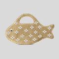 Funny Fish Shape Straw Hand-Woven Handbag 8BW6BBG425T