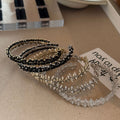 Elegant Solid Color Crystal Open Cuff Bracelet 6W6JBR579