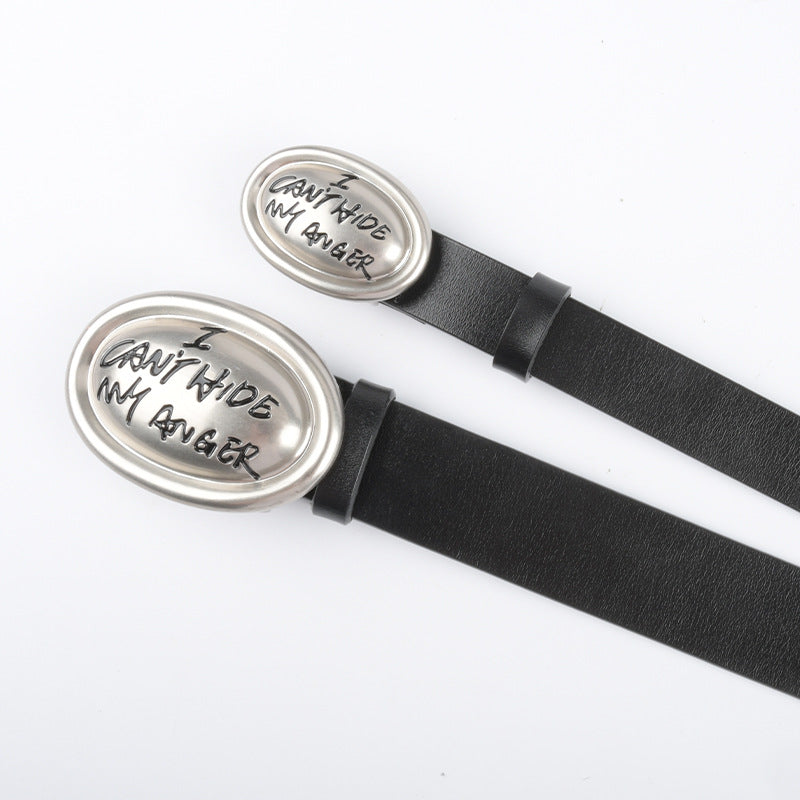 Minimalist Solid Color Leather Waist Belt MK2LEEP6W6JBT34