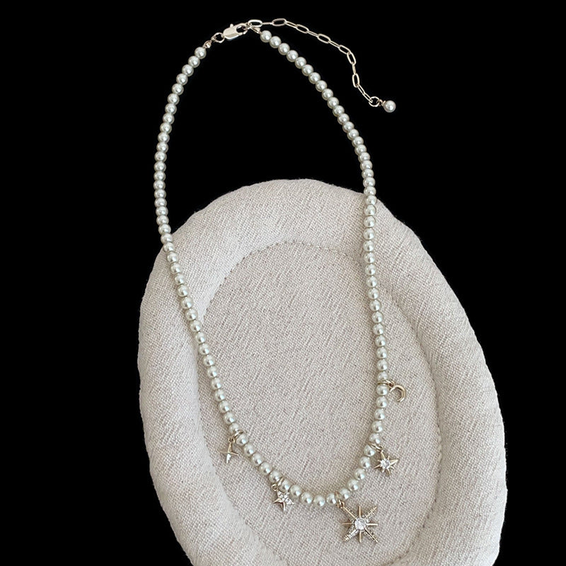 Pearl Chain Pendant Necklace - DippedShop Wholesale - #2259