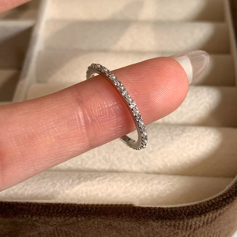 Cubic Zirconia Thin Ring - DippedShop Wholesale - #3395