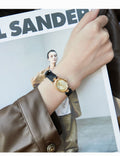 Fashion Oval Quartz Leather Band Wrist Watch MK2SSAS6W6JWA12
