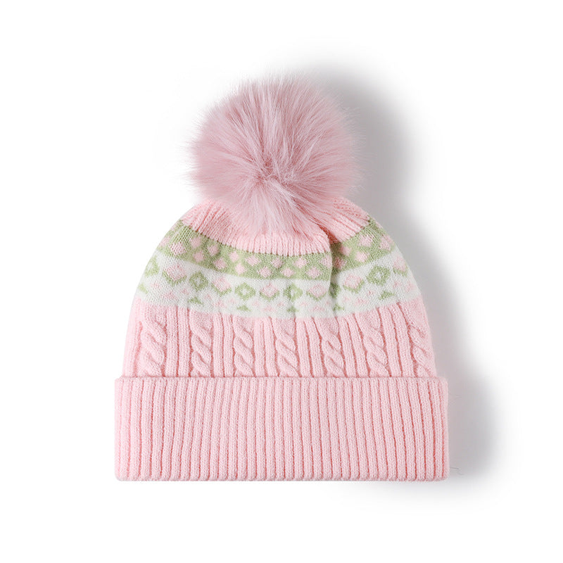 Jacquard Pompom Knit Beanie - DippedShop Wholesale - #8499