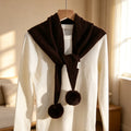 Pompom Triangle Scarf - DippedShop Wholesale - #0115