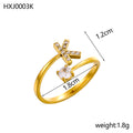 Simple Gold Plated Rhinestone - DippedShop Wholesale - #6179