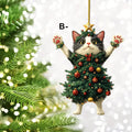 Christmas Tree Cat Christmas Haning Ornament 6H7HBW561