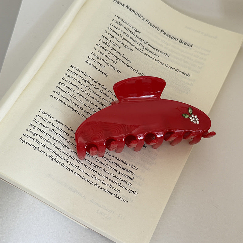 Elegant Polka Dots Rhinestone Acetate Hair Claw 6W6HCP1300