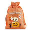 Halloween Cartoon Printed Burlap Drawstring Bags 6W10BBG1751