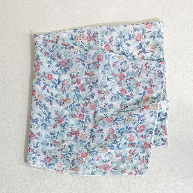 Floral Silk Scarf - DippedShop Wholesale - #9011