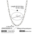 Trendy Cubic Zirconia Paperclip Chain Necklace 6W6JNC425