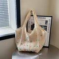 Trendy Knit Colorful Beads Large Capacity Shoulder Bag 6W10BBG1763