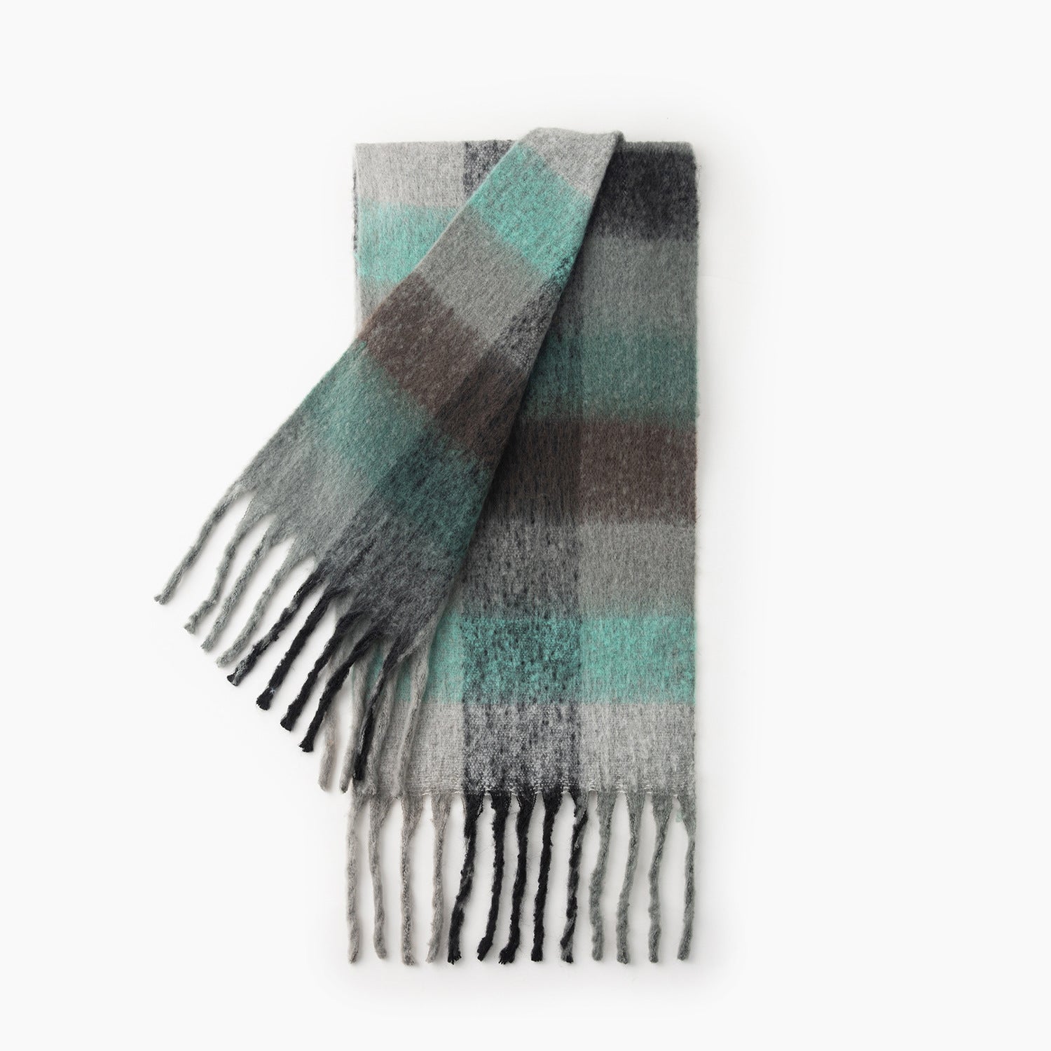 Colorful Plaid Tassel Warm Scarf 6W6NSW275