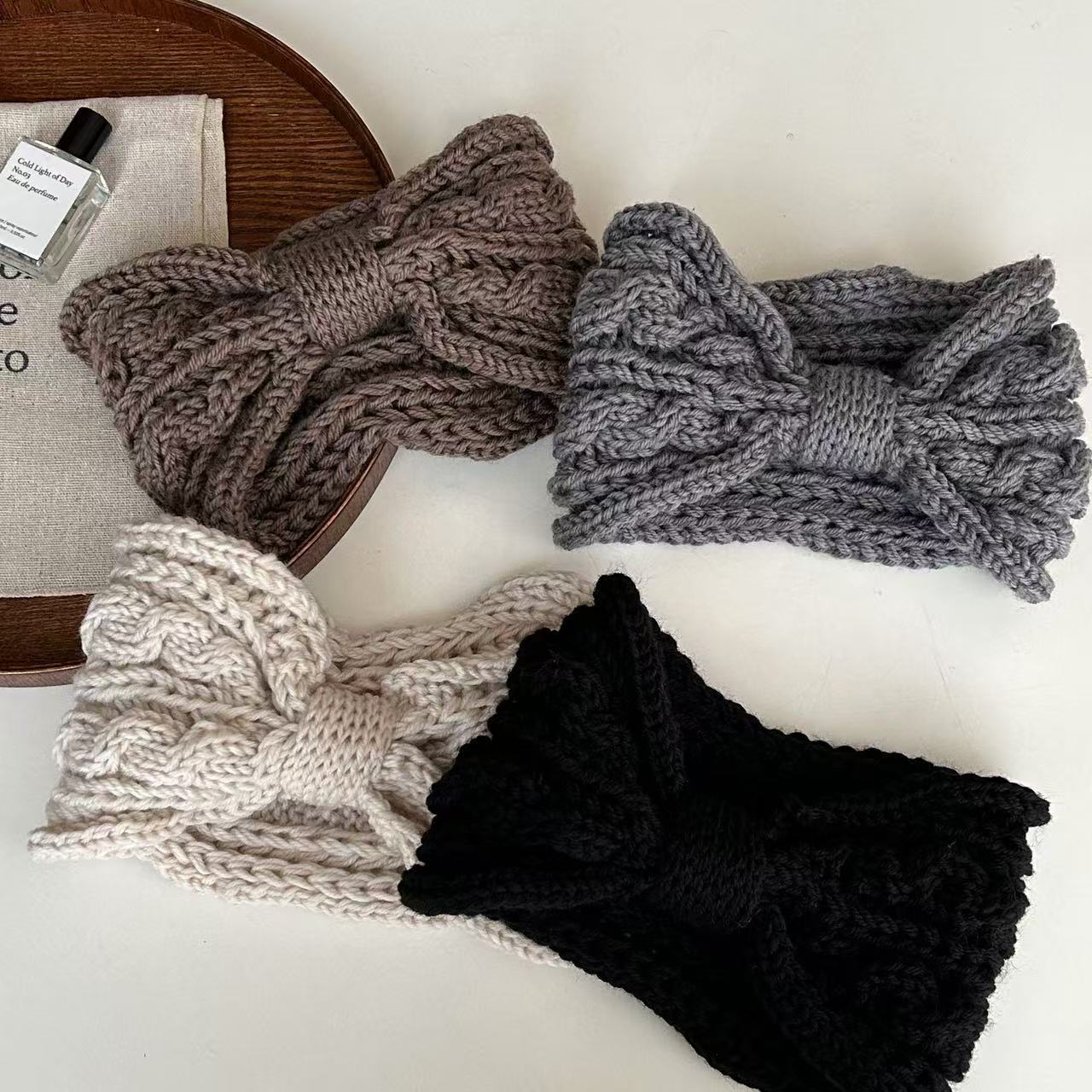 Bowknot Cable Knit Headband - DippedShop Wholesale - #0147