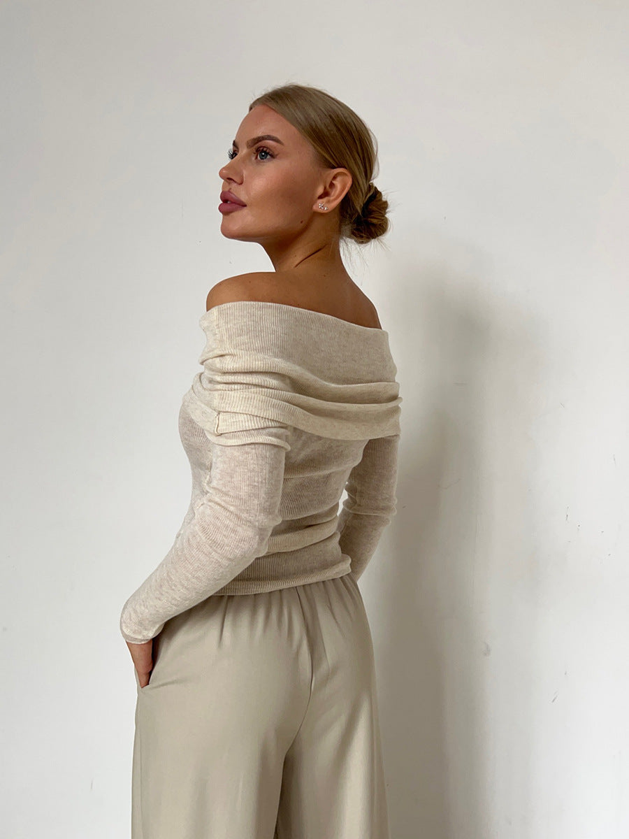 Off Shoulder Knit Top - DippedShop Wholesale - #0291