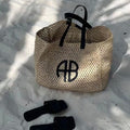 Color Block Letter Embroidery Tote - DippedShop Wholesale - #7811