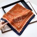 Vintage Cashew Print Square Stain Headscarf MK2BLW6W6NSI43