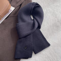 Solid Color Wool Blend Warm Knit Scarf 6W6NSC69