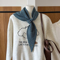 Striped Knit Triangle Scarf - DippedShop Wholesale - #0643