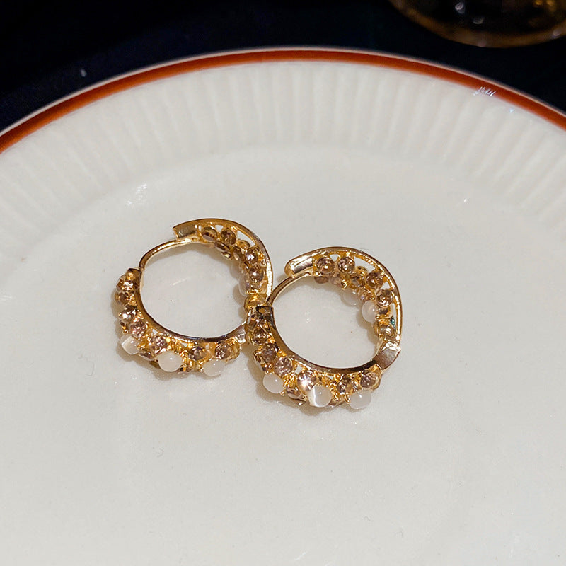 Fresh Flower Enamel Gold Plated Stud Earrings 6W6JER733