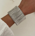 Stylish Bold Gold Plated Wide Open Cuff Bracelet 6W6JBR607