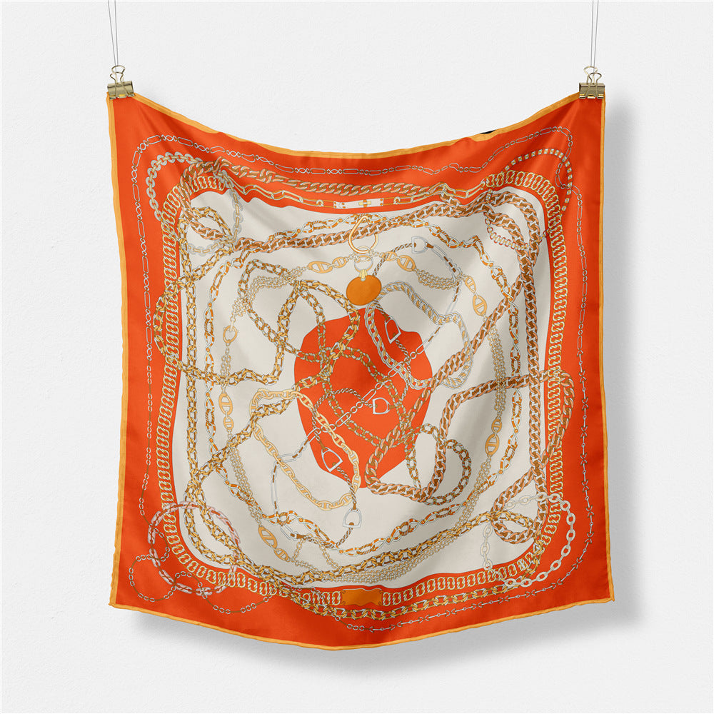 Fashion Abstract Print Versatile Square Silk Scarf 8BW6NSI14