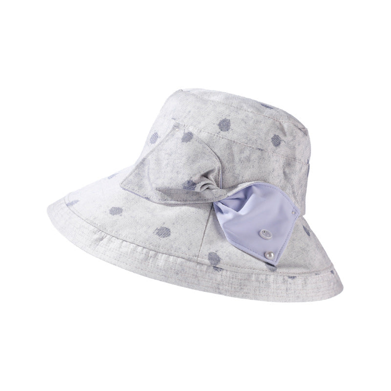 Trendy Polka Dots Versatile Wide Brim Bucket Hat 8BK6HAT165T