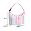 Simple Striped Color Block Large Capacity Handbag 6W10BBG2392