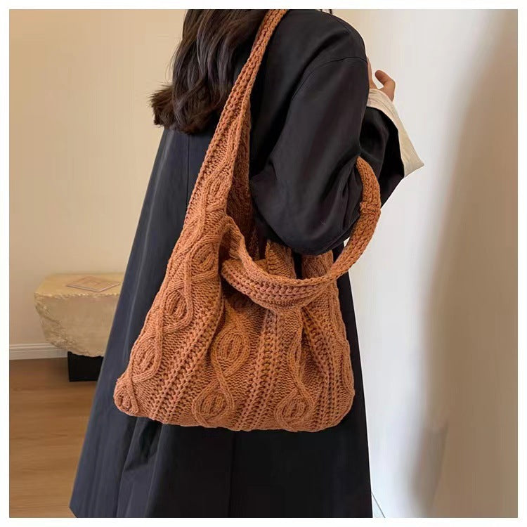 Simple Solid Color Large Capacity Tote Bag 6W10BBG1769