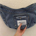 Retro Washed Crescent Shoulder Crosbody Bag 6W10BBG1394