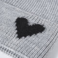 Heart Jacquard Knit Beanie - DippedShop Wholesale - #4307