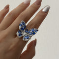 Butterfly Rhinestone Open Ring - DippedShop Wholesale - #1955