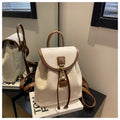 Solid Color Large Capacity Flap Backpack 6S10BBG1436