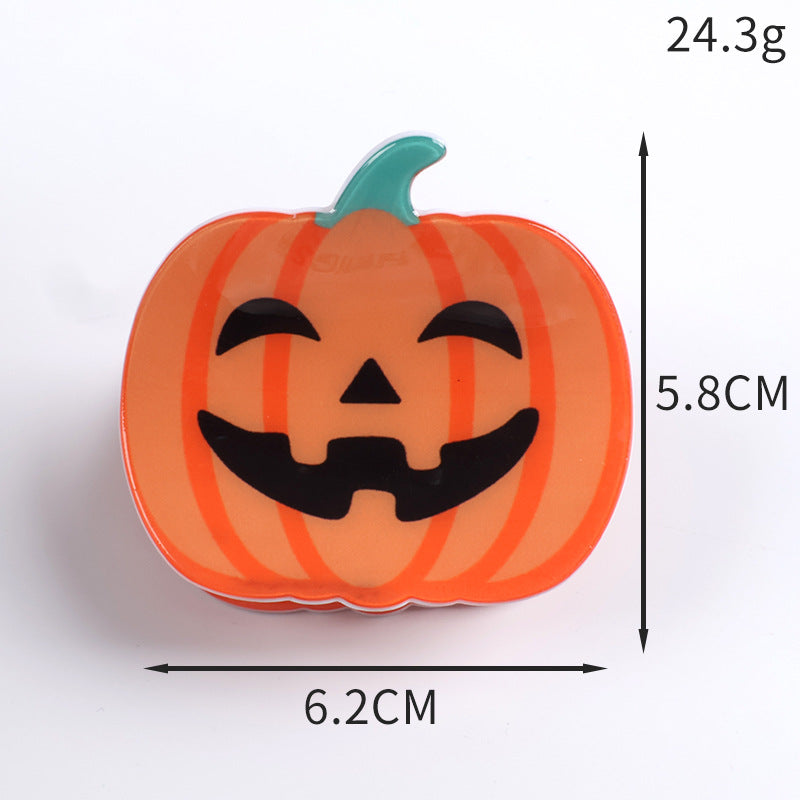 Funny Halloween Ghost Pumpkin Hair Claw 6W6HCP1318