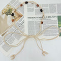 Boho-Style Handmade Weave Beaded Waist Belt 6W6JBT243