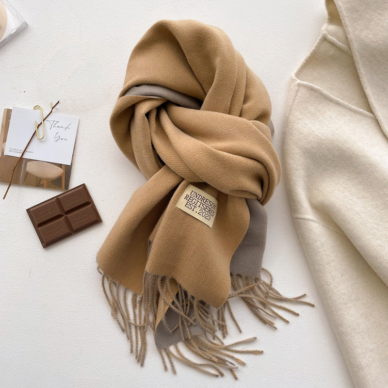 Reversible Fringe Scarf - DippedShop Wholesale - #8947