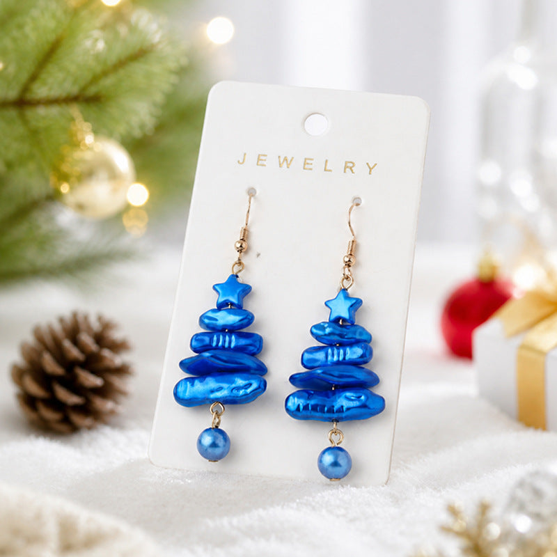 Christmas Tree Dangle Earrings - DippedShop Wholesale - #1971