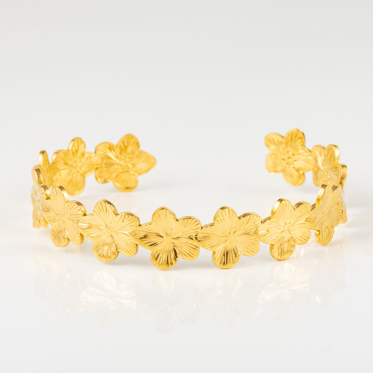 Trendy Textured Flower Stackab - DippedShop Wholesale - #9539