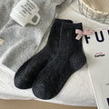 Elegant Bow Knot Warm Wool Blend Slouch Socks 6W8FSO541