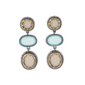 French Style Geometric Stone Pendant Drop Earrings 6W6JER608