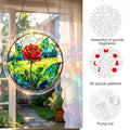 Colorful Stained Glass Style Puzzle Acrylic Suncatcher 6H7HLS181