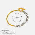 Minimalist Cubic Zirconia Gold Plated Chain Bracelet 6W6JBR522