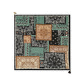 Retro Paisley Tassel Square Scarf MK2BK6W6HHS30