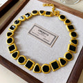 Chic Rhinestone Geometry Shape Choker Necklace 6W6JNC923