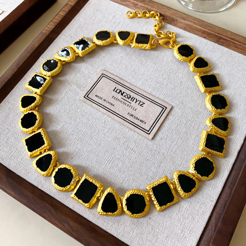 Chic Rhinestone Geometry Shape Choker Necklace 6W6JNC923