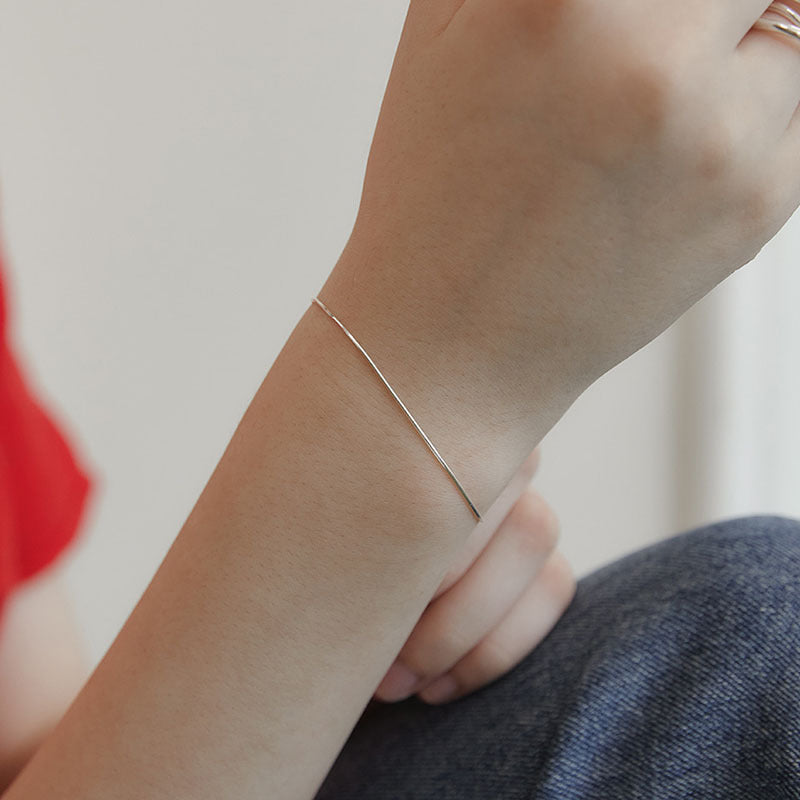 Minimalist Gold Plated Snake Chain Bracelet 6W6JBR472