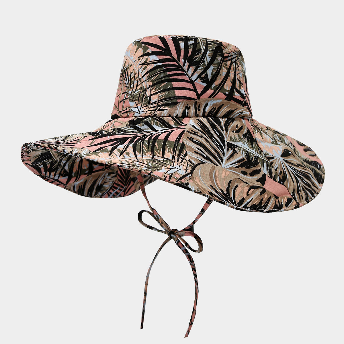 Fashion Floral Print Wide Brim Bucket Hat MK2BW6W6HAT107