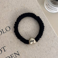 Metal Heart Elastic Hair Tie - DippedShop Wholesale - #4243