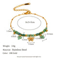 Fresh Starfish Shell Pendnat Beaded Chain Bracelets 6W6JBR496