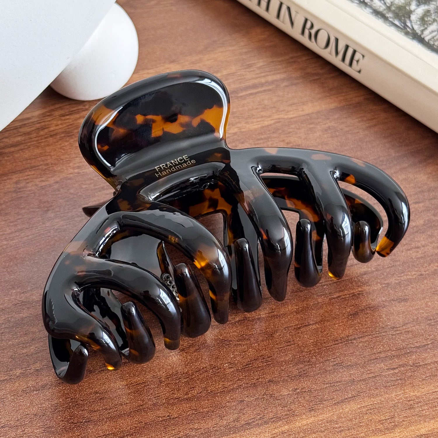Retro Leopard Print Non-Slip Acetate Hair Claw 6W6HCP1295