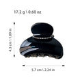 Mini Simple Rhinestone Acetate Hair Claw MK2PPM6W6HCP342